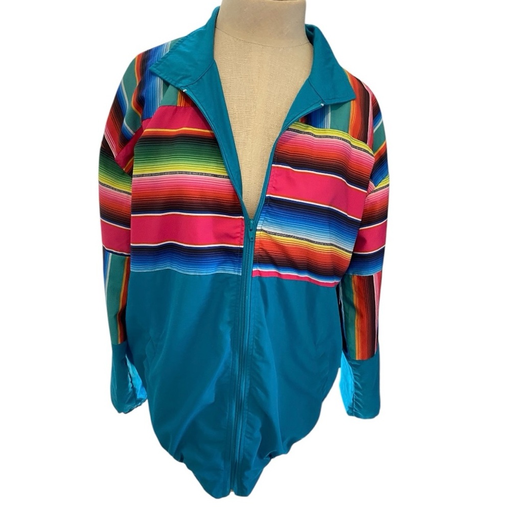 L&B Blue and Pink Windbreaker Jacket